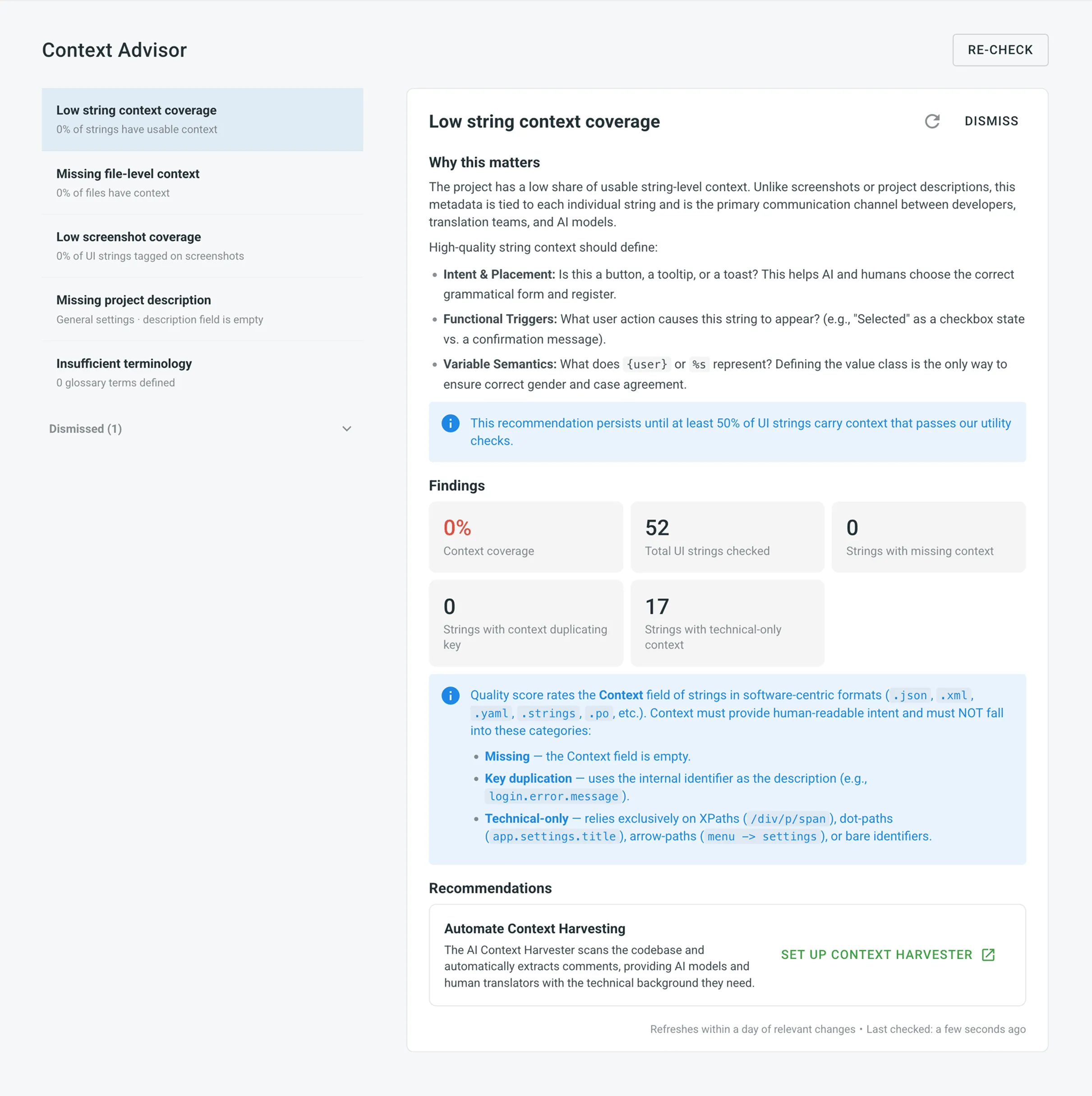 Advisors tab